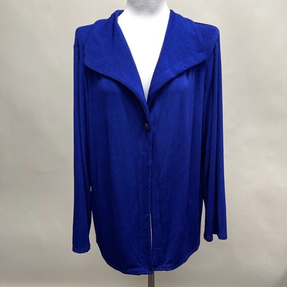 Citiknits QVC Women's Top Size 2X Blue NWT - Picture 1 of 12